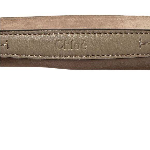 Auth Chloe Calfskin Suede Medium Faye Shoulder Bag in Motty Grey - Picture 10 of 16